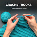 Smooth Aluminium Crochet Knitting Needle Hooks Kit for Weave Sewing Craft