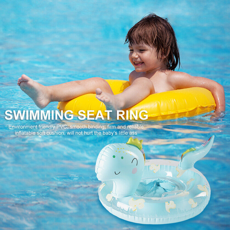 #A Children Swimming Rings Seat Cute Inflatable Kids Safety Water Toys Float C