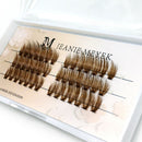 Brown Eyelash Extension Thick Long Premade Segment Cluster Lashes Grafting