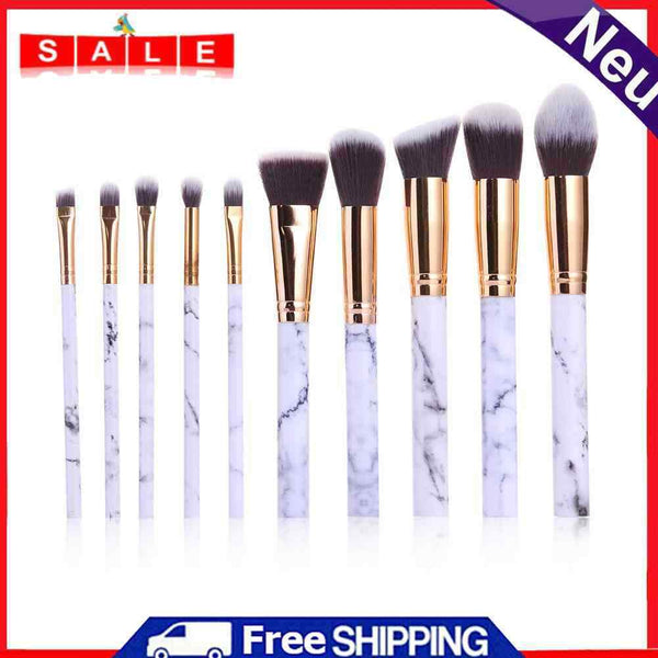 10 Brush Set Beginners Powder Paint Brush Eye Shadow Make Up Brush Foundation