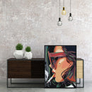 Frameless Oil Paint By Numbers Smoke Girl DIY Canvas Picture Craft Kit Newly