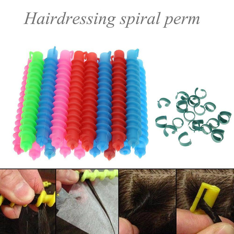 Long Spiral Hair Perm Rod Hairdressing Styling Curler Rollers (02 18pcs) Newly