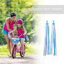 2x Kids Scooter Bike Decor Ribbon Bicycle Handlebar Tassel Streamers (Blue)