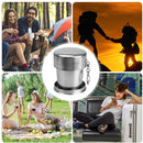 Stainless Steel Foldable Cup Outdoor Camping Travel Portable Teacup (150ml)
