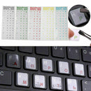 Russian Transparent Waterproof Stickers For PC Laptop Q2V9 Letter W1K5 W1V5