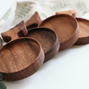 Seasoning Sauce Dish Wooden Flavored Vinegar Snack A Tableware Charm Plate T9F8