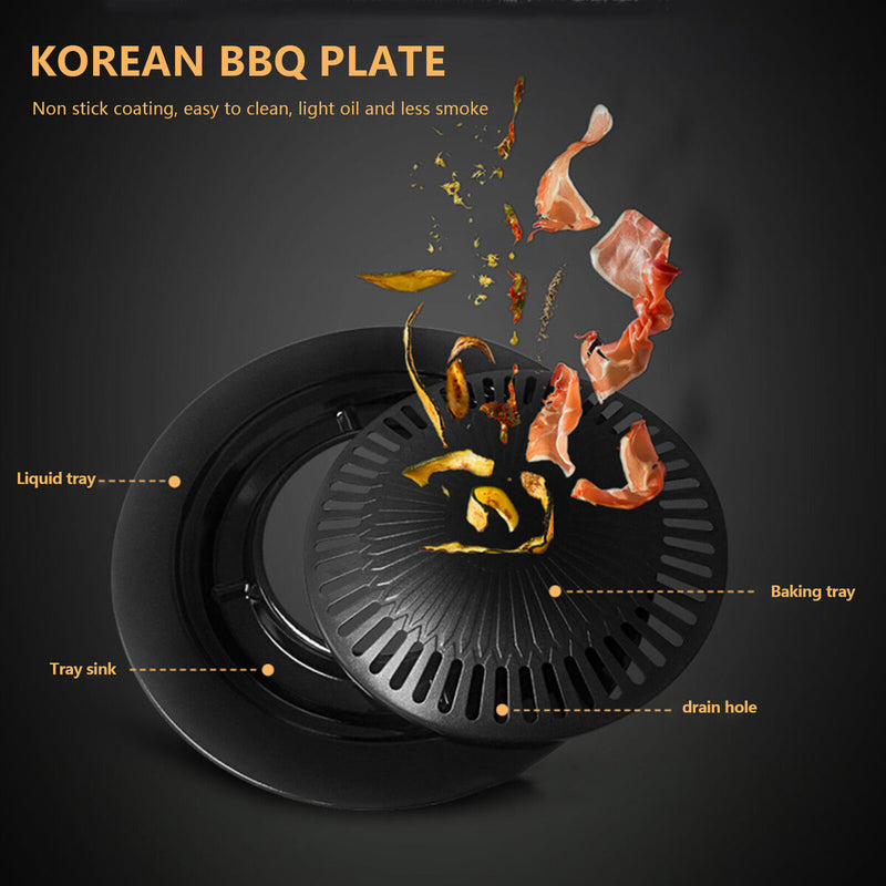 Master Grill Pan Smokeless Korean BBQ Plate for Indoor Outdoor Camping Gril