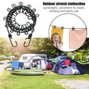 Portable Windproof Travel Clothesline with Clothespins Clips for Outdoor Camping