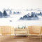 Chinese Style Sunset Landscape Wall Stickers For Living Room Background Decor