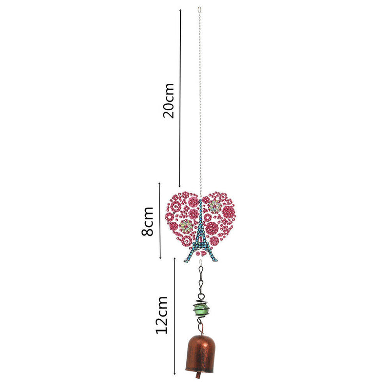 5D Iron Tower Diamond Painting Wind Chime Pendant Mosaic Kit Decor (DZ3065)