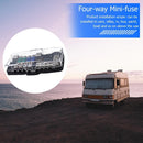4 Way Car Mini ANL Blade Fuse Holder 2 in 4 out Power Distribution Block Newly