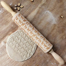 Cute Animal Wood Embossing Rolling Pin for DIY Baking Cookies Cake (Cat)
