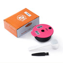 Coffee Capsules Cup with Spoon Brush Black Refillable Coffeeware (60ml)