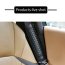 2pcs Car Safety Seat Belt Covers PU Leather Shoulder Protection Pad (Black)
