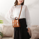 Hit Color Backpacks Shoulder Crossbody Bags Women PU Leather Small Satchel Messe