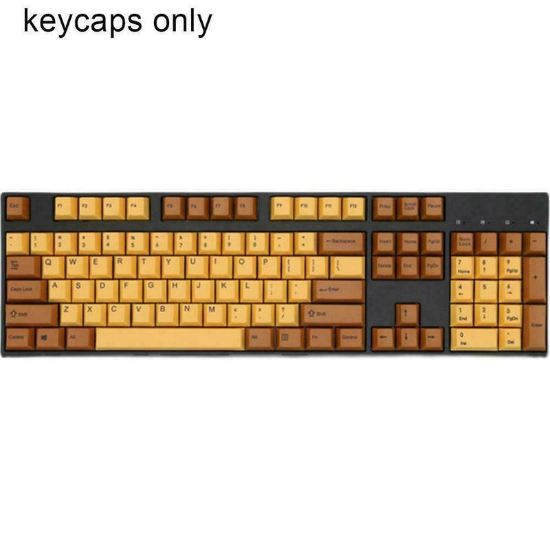 Mechanical Keyboard Keycaps, Brown, Gaming Dye-sublimation Keycap Hot Set U6Y0