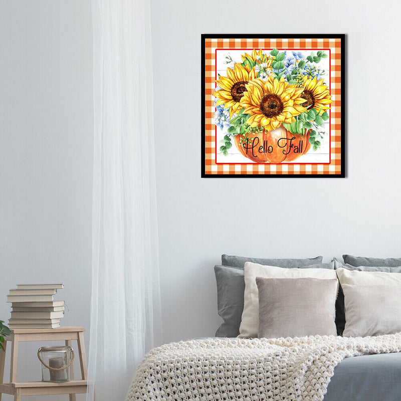 Diamond Painting 5D DIY Sunflower Full Round Drill Rhinestone Picture Kit Newly