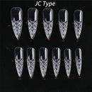 Trapezoid Square Stiletto Coloured Glaze Design False Tips Press on Nails