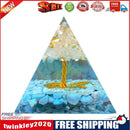 Crystal Energy Orgone Pyramid Mold Wealth Prosperity Peridot Heal Gem (5cm)