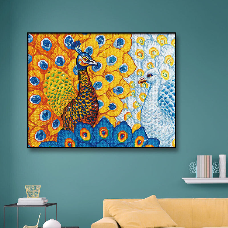 DIY Peacock Painting Picture of Home Wedding Direction Kit Full Round Drill