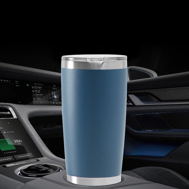 Stainless Ice Cooler Car Mug Vacuum Insulated Tea Water Bottle (Dark Green)