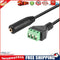 3.5mm Stereo Female Jack to AV Screw Video Balun Terminal Plug Cable 30cm