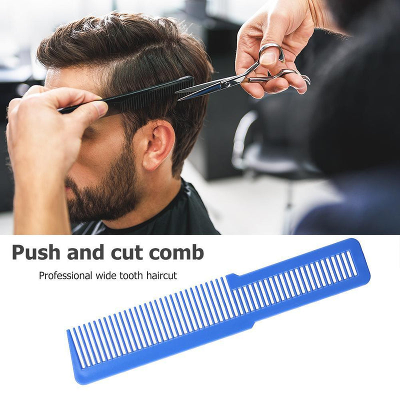 Hairdressing Carbon Anti-static Comb Wide Tooth Hair Clipper Comb (Blue)