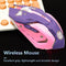 2.4GHz Wireless Optical Mouse 2400DPI Adjustable Mute Gaming Mice (Purple)
