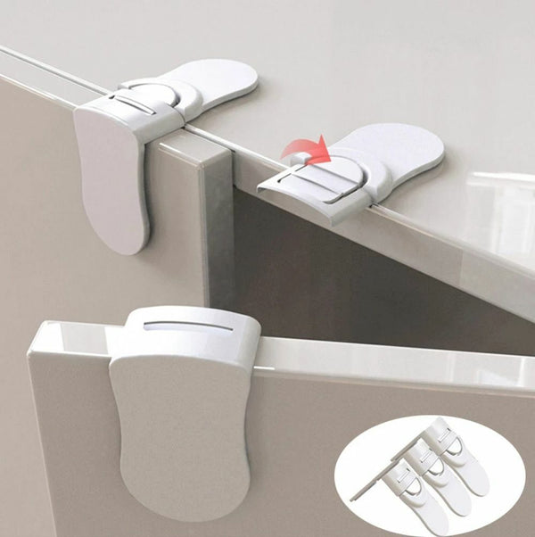 Drawer Lock Closing Buckle Child Safety Lock Cabinet Door Right Angle Lock
