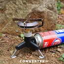 Outdoor Gas Stove Adapter Portable Camping Safety Convertor Triangle F3B1