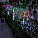2pcs Solar Fiber Optic Garden Lawn Light Jellyfish Outdoor Path Ground Lamp