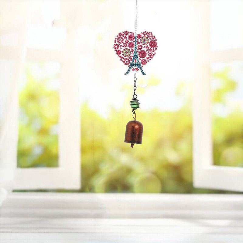 5D Iron Tower Diamond Painting Wind Chime Pendant Mosaic Kit Decor (DZ3065)