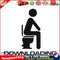 Downloading Toilet Seat Removable Vinyl Bathroom Door Wall Stickers Newly