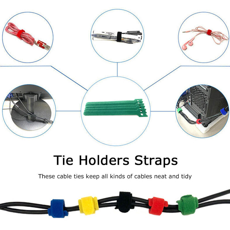 Portable Line Tie Band Wire Organizer Holder Self Adhesive Cable Fastener Tape