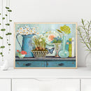 DIY Oil Drawing By Numbers Deer Frameless 50x40cm Flower on Canvas Decor