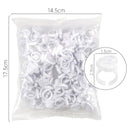 100pcs Heart Eyelash Extension Glue Ring Holder Eyelash Glue Cup (White)
