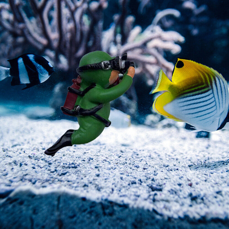 Aquarium Fish Tank Landscape Diver Underwater Aquatic Ornaments (Green)