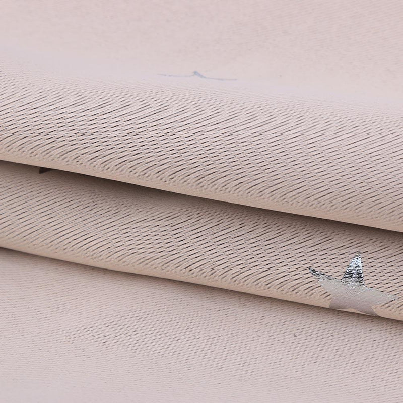 Stars Blackout Curtain Living Room Window Blind Shading Screen Drapes(Beige