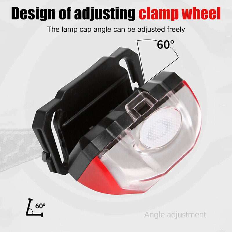 USB Rechargeable XPE LED Headlamp Wave Induction 500lm 600mAh Work Torch Lamp