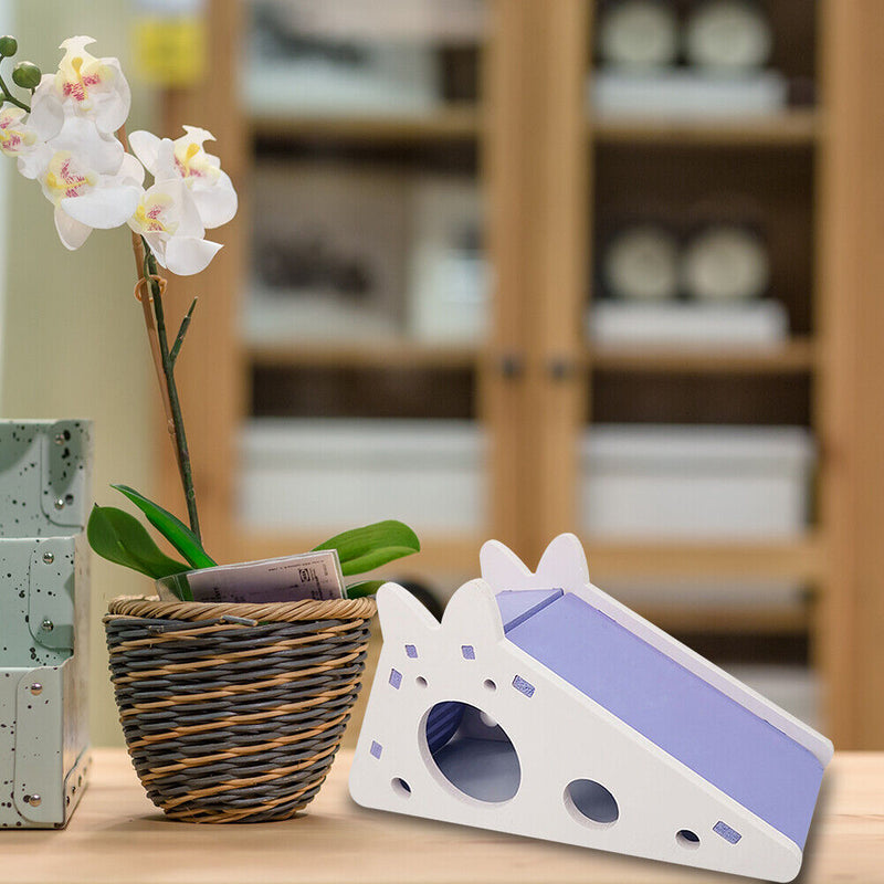 Assembled Hamster Slide Toys Guinea Pig Hamster Cage House Nest (Purple) Newly