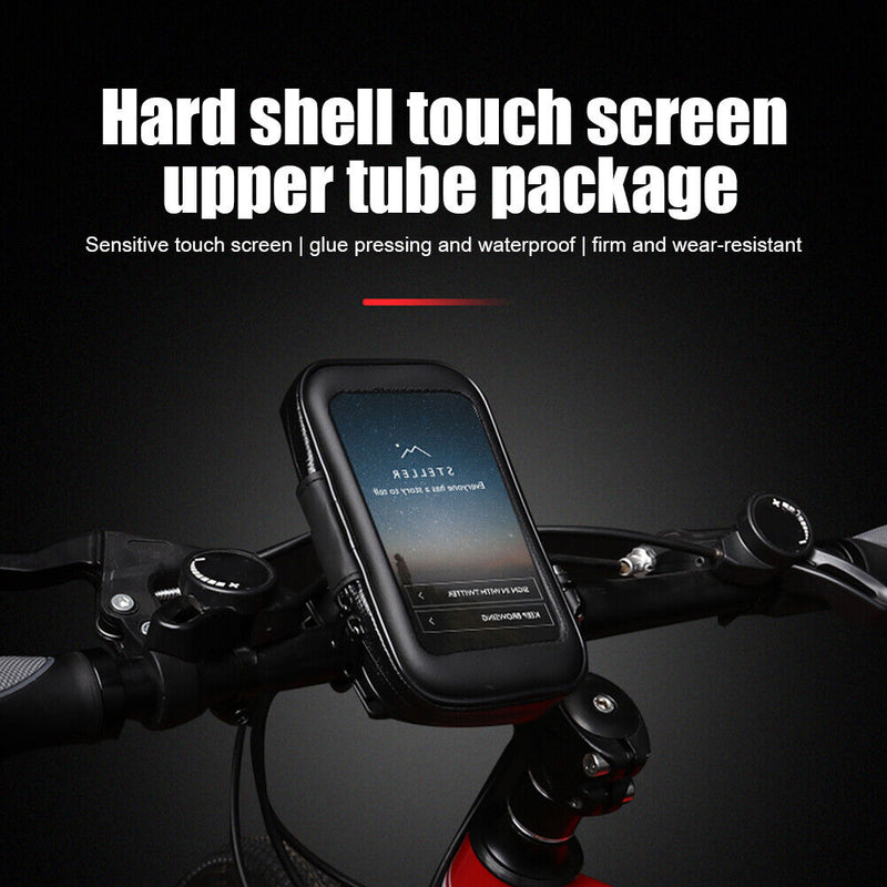 Waterproof MTB Bike Bag Front Top Tube Touch Screen Mobile Phone Holder Cas