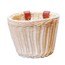 Kids Bike Basket Women Students Bicycle Rattan Weaving Front Basket (Beige)