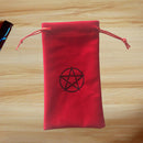 2pcs Vevet Altar Tarots Tablecloth with Bags Board Game Supplies (Red) Newly