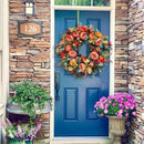 Harvest Decor Halloween Pumpkin Wreath Thanksgiving Floral Hoop Peony Garland