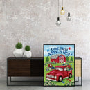 Canvas Painted Oil Paint By Numbers Red Car DIY Wall Art Modern Bedroom Decor