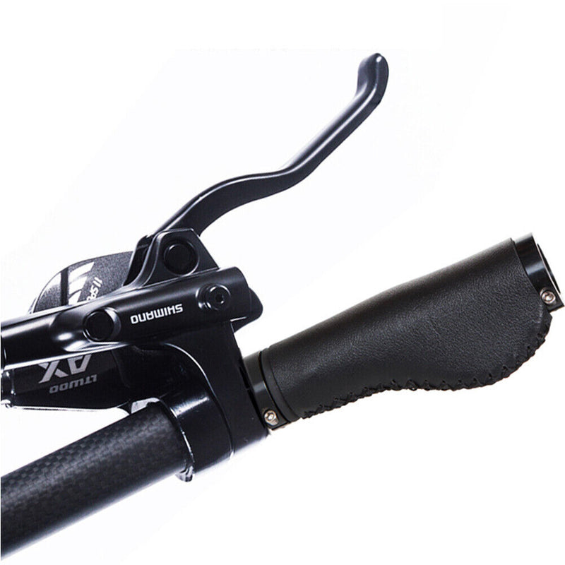 1 Pair PVC Anti-Skid Mountain Bike Ergonomic Handleable Grips Cover with Plugs