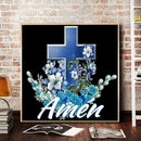 5D DIY Diamond Painting Full Round Drill Flower Cross Wall Decor Rhinestone Art