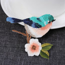 Flower Motif Beautiful Sewing Embroidered Birds Applique Patch Sew/Iron on