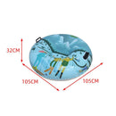 Ski Circle Inflatable Snow Sleds Snow Tube Sled with Handles and Bottom