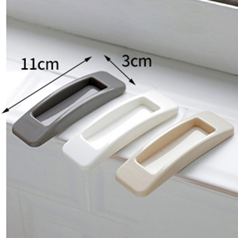 2pcs Self-adhesive Door Handle Cabinet Glass Window Drawer Handles (Grey) Newly